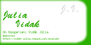 julia vidak business card