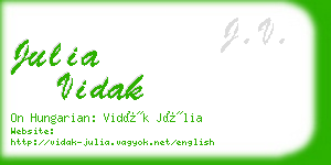 julia vidak business card